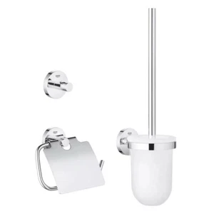 GROHE Start QuickFix 3-in-1 Bathroom Accessory Set Toilet Roll Holder|Brush|Hook - Picture 1 of 3