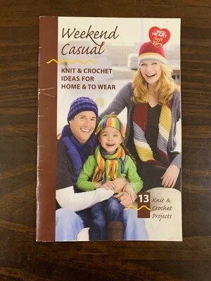 Red Heart WEEKEND CASUAL Knit & Crochet Ideas for Home & To Wear 2009 LS15 - Image 1 of 4