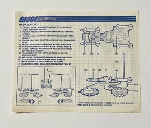Vintage 1988 Hasbro GI Joe Devastator Blueprints - Bild 1 von 2