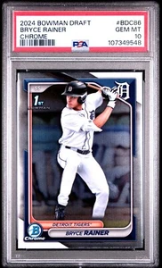 2024 BOWMAN DRAFT BDC86 BRYCE RAINER CHROME PSA 10 - Picture 1 of 2