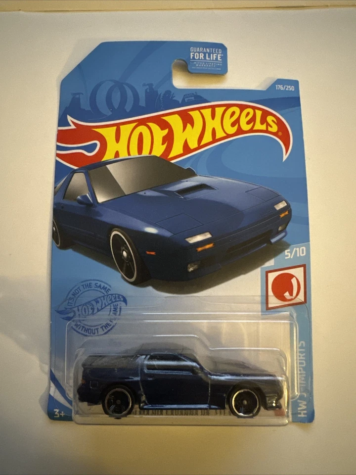Mazda Savanna RX-7 FC3S azul oscuro Hot Wheels 2021 HW J-Imports '89 Foto 1 de 2
