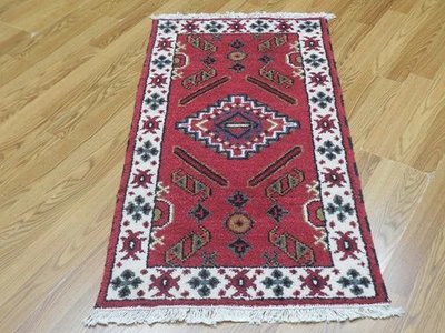 Alfombra turca Oushak, alfombra moderna multicolor, alfombra bohemia hecha a mano 2,2x4 pies Foto 1 de 4