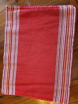 Red Striped Placemats - Set Of 9 - Image 1 of 2