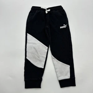 Puma Sweatpants Youth Boys Size 6 Black Pocket Logo..#31275 - Picture 1 of 9