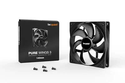 Be Quiet! BL107 Pure Wings 3 140mm Case Fan, Rifle Bearing, 1200 RPM - Image 1 of 3