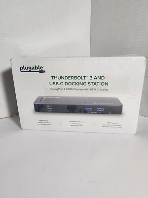 Plugable Thunderbolt 3 USB C Docking - charging Station  - Black (TBT3-UDC3)  - Image 1 of 3