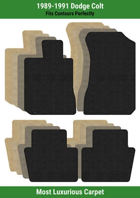 Alfombrillas Lloyd Luxe fila delantera y trasera para Dodge Colt 1989-1991  Foto 1 de 4