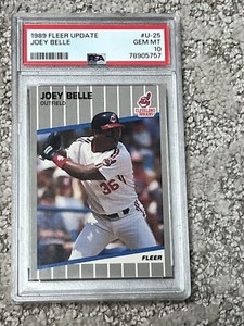 PSA 10 GEM MINT BASEBALL CARD 1989 FLEER UPDATE JOEY ALBERT BELLE ROOKIE INDIANS