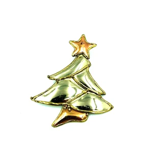 LARGE Vintage Handmade Artisan Minimalist Christmas Tree Brooch Pendant Enhancer - Picture 1 of 8