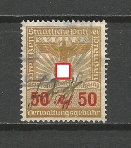 Deutsches Reich Preußische Staatspolizei Empfangsbescheinigung Verwaltungsgebühr - Bild 1 von 1