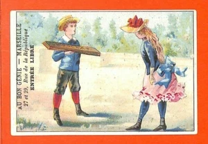 MARSEILLE (13) CHROMO " AU BON GENIE / EUGENE WEILL " ENFANTS & CHOCOLAT - Foto 1 di 2