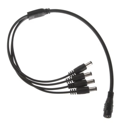 1 Female to 4 Male DC Power Adapter Splitter Cable fr CCTV Security Video Camera - Image 1 of 4