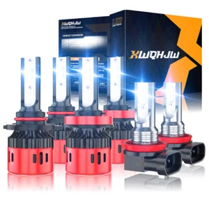 For Toyota Highlander 2014-2019 LED Headlight + Fog Light Bulbs Combo SET 6000K - Picture 1 of 12