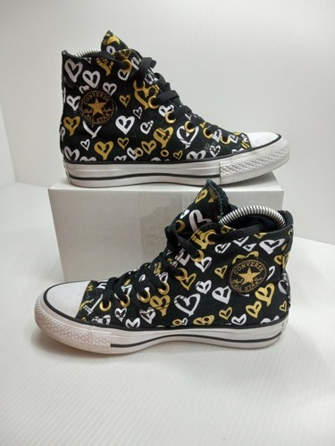 Sneakers Converse donna taglia 6 All Star HI oro e cuori bianchi 560902f
