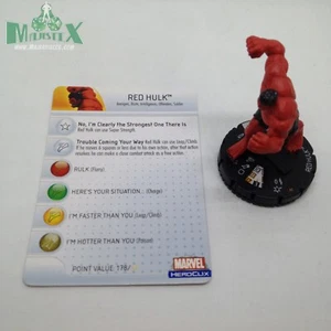 Heroclix Incredible Hulk Set Red Hulk #028 ¡Figura rara con tarjeta! - Imagen 1 de 1