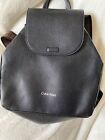 NWOT Calvin Klein Millie Black Backpack Purse with Black and Brown Straps