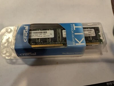 2-Crucial PC-3200 512 MB DIMM 400 MHz DDR Memory (CT6464Z40B) -2 - Image 1 of 3