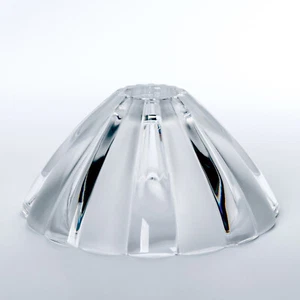 Glas Lampenschirm Ersatzglas Kegel klar matt Schliff G9 Lochmaß Fassung ø 23 mm - Foto 1 di 2