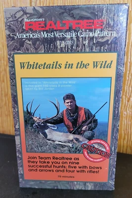 Rare Vtg VHS Deer Hunting Videos Team Realtree Whitetails in the Wild - Image 1 of 4