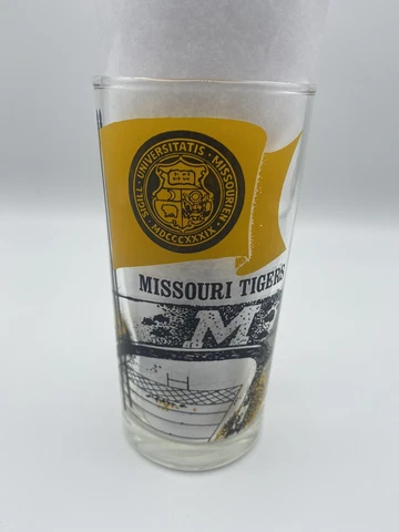 University of Missouri Football Glasses Tumblers 1975 Schedule Mizzou Tigers Cover