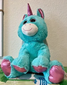 Spark Create Imagine Unicorn Plush Stuffed Animal Green-Pink-Glitter 18” - Picture 1 of 5