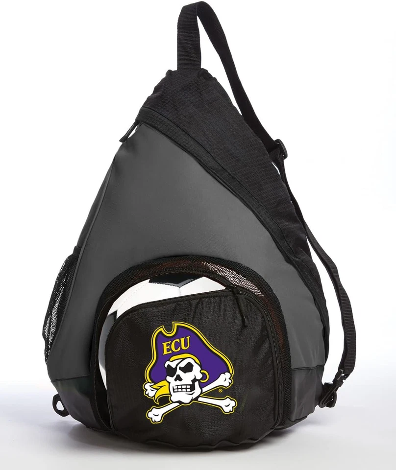 Mochila ECU con balón de fútbol o bolsa de voleibol Carolina del Este Equipo Deportivo Comparación Foto 1 de 4
