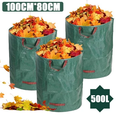 3x 500 Liter Gartensack Set Laubsack Rasensack Gartenabfallsack Gartentasche DHL - Bild 1 von 4