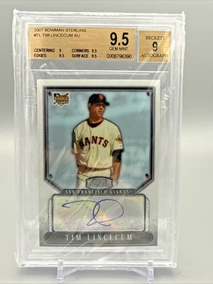 Bowman Sterling 2007 - Tim Lincecum #BS-TL (AU, RC) BGS 9,5 Foto 1 de 2