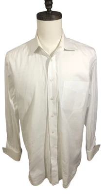 Paul Fredrick White Dress Shirt 16.5-34 French Cuff Classic Fit Cotton - Image 1 of 4