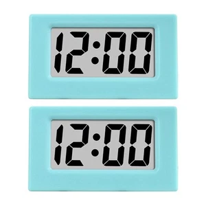 2X Clock Triangle LED Screen Lectronic Digital Alarm Screen Desktop Clock2550 - Foto 1 di 3
