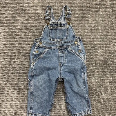 Mono de mezclilla de colección Baby Boy Faded Glory 12 meses 90’s Foto 1 de 4