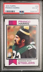 1973 Topps #89 Franco Harris RC PSA 6 Pittsburgh Steelers Salón de la fama Penn State - Imagen 1 de 1