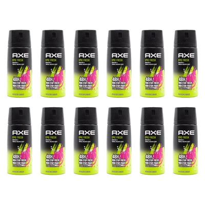 12PK Axe 150ml Deodorant Bodyspray 48hr Odour Protection Men Epic Fresh Scent - image 1 of 4