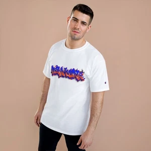 New York City Graffiti Champion T-Shirt adult size nyc blue orange - Picture 1 of 5