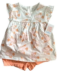 Just One You Made by Carter's Baby Girls' Two Piece Colorful Dress, Coral 24M - Picture 1 of 4