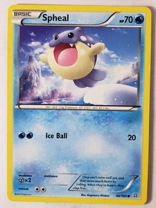 Spheal 46/160 LP - Primal Clash Pokemon Card - Kagemaru Himeno Art - Picture 1 of 2