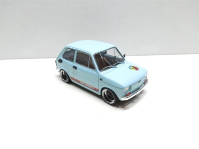 Fiat 126 Abarth Tuning Celeste del 1972 - 1/18 Artigianale base MCG - Immagine 1 di 4