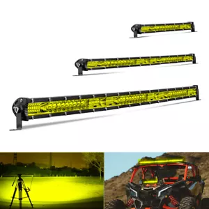 Combo de barra de luz de trabajo LED ámbar de 7"" 10" 20" pulgadas SUV ATV camión todoterreno - Imagen 1 de 12