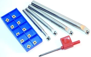 Dreh- Set  4 Bohrstangen 95° SCLCL ( L ) + 10X  CCMT 060204-HM  P25  für Stahl   - Bild 1 von 2