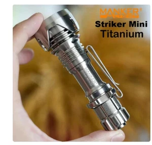 Linterna táctica EDC Mankerlight plateada titanio AA 14500 635LM 430 metros - Imagen 1 de 18
