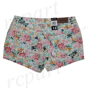 Nuevos Pantalones Cortos de Vaqueros Colonia para Mujer Informales Verano Blanco Floral 14 16 18 20 22 - Imagen 1 de 2