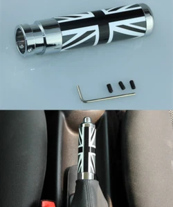 Black Union Jack Flag Car Handle Brake Cover For Mini Cooper R55 R56 R57 R58 R59 - Picture 1 of 7