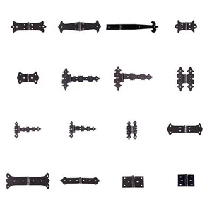 Eisen Landhaus Möbel Scharniere schwarz Torbänder Scharnier Türbänder - Bild 1 von 82