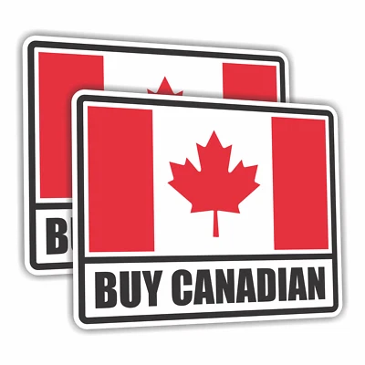 (2 Pcs) Buy Canadian Vinyl Decal Bumper Sticker For Car Truck SUV Laptops Tablet - Изображение 1 из 4