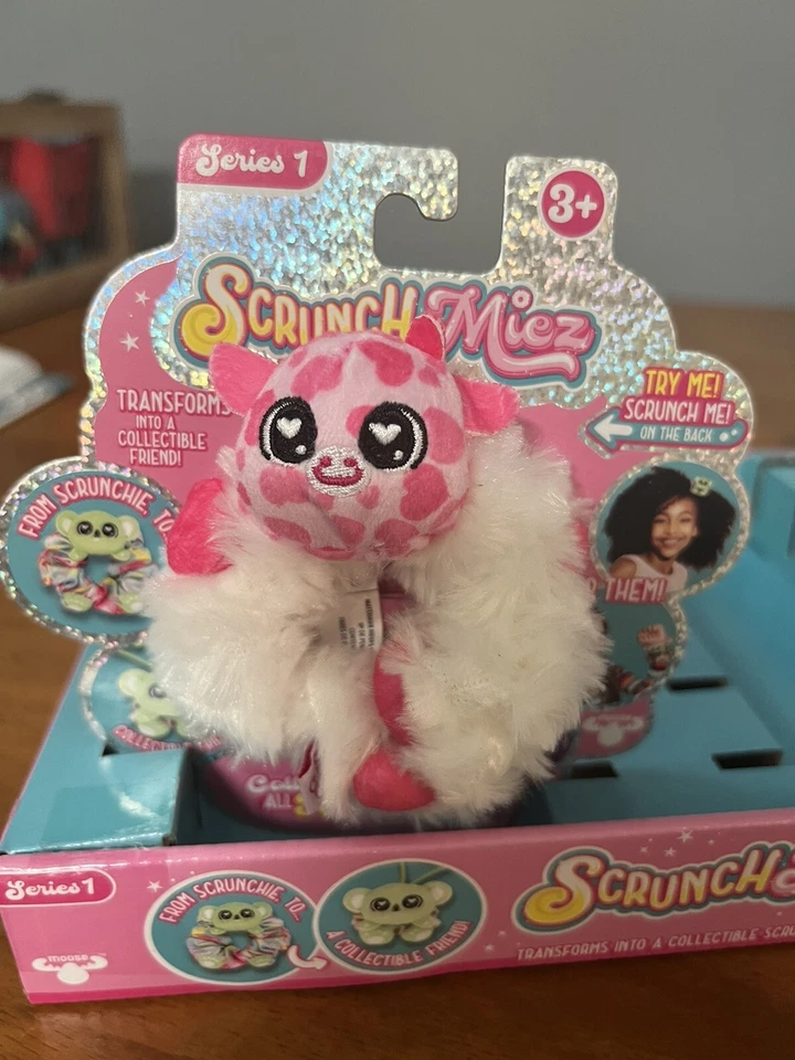 Scrunchmiez Careina Pink Fuzzy Giraffe Hair Scrunchy ~Backpack Clip - Image 1 of 1