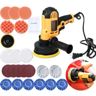 700W Car Polisher Buffer Sander 32pcs Auto Polishing Machine w/5" Pad Bonnet - Imagem 1 de 4