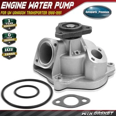 Bomba de agua del motor con junta para Volkswagen Vanagon Transporter 1986-1991 H4 2,1 L Foto 1 de 4