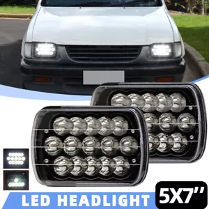 2PCS 7x6'' 5x7''inch Black LED Headlights Hi-Lo Beam for Holden Rodeo 1998-2003 - Picture 1 of 15