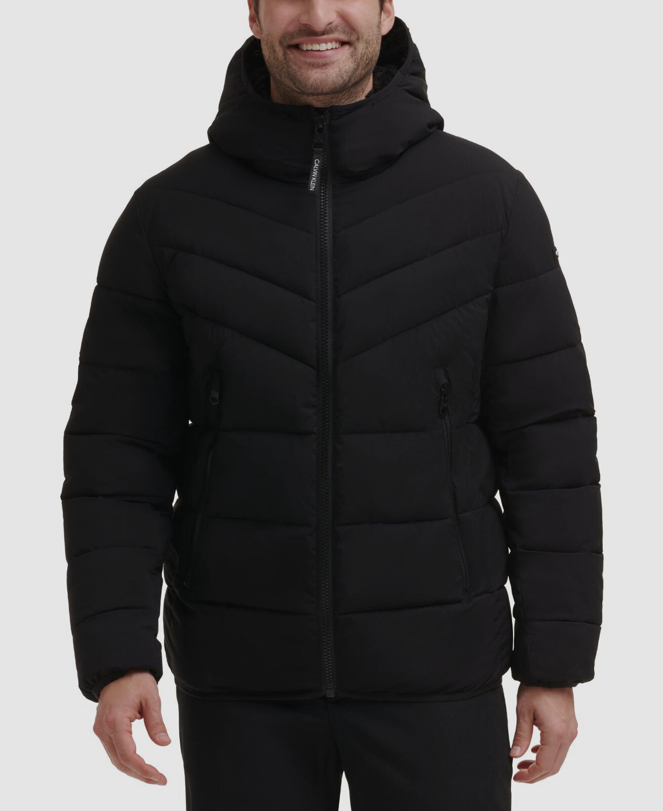 $225 Calvin Klein Men's Black Stretch 