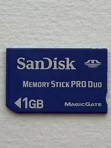 Sandisk 1GB Memory Stick Pro Duo Magic Gate Memory card - Blue - Picture 1 of 1